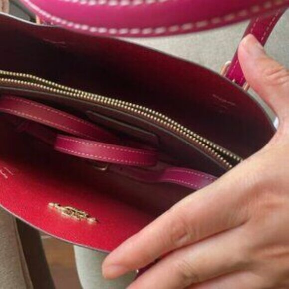 Coach Mollie Tote Bag: Floral & Cherry - Pink/Violet 25 - Picture 3 of 5